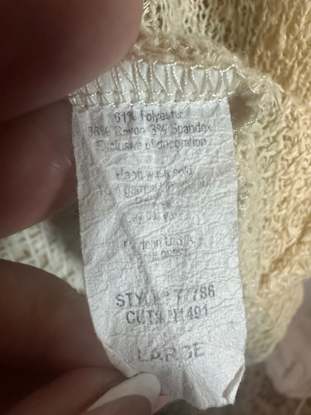 Cal style Cream Open-Front Crochet-Trim Cardigan - Picture 6 of 7